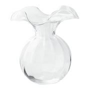Vietri Hibiscus Glass Clear Med Fluted Vase
