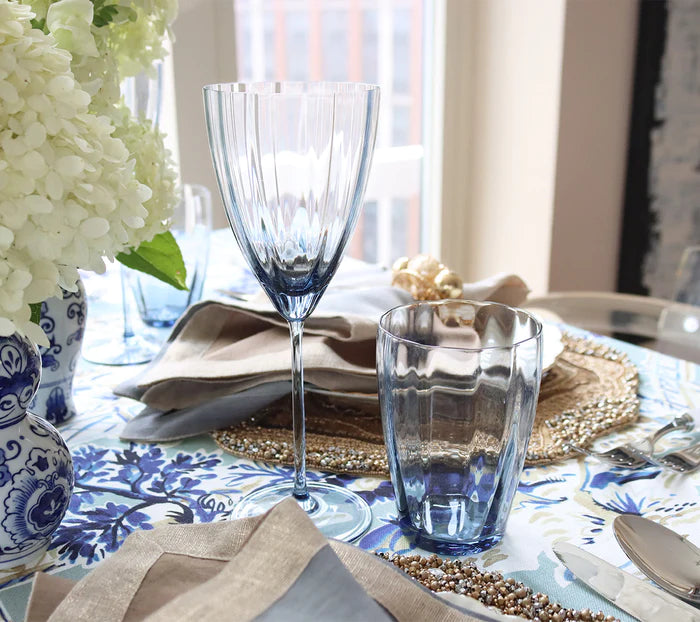 Kim Seybert Luna Tumbler in Sapphire, Set of 4