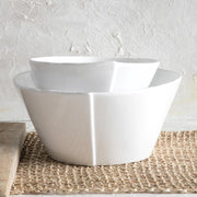 Vietri Lastra White Medium Stacking Serving Bowl