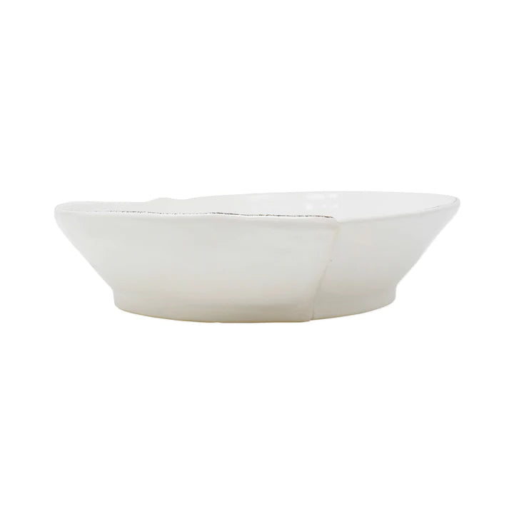 Vietri Lastra White Medium Shallow Bowl