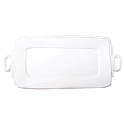 Vietri Lastra Handled Rectangular Platter Whiter 