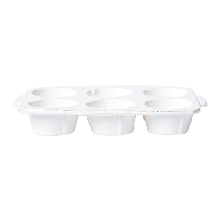 Vietri Lastra White Muffin Tin