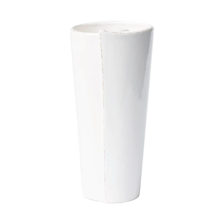 Vietri Lastra White Large Conic Vase