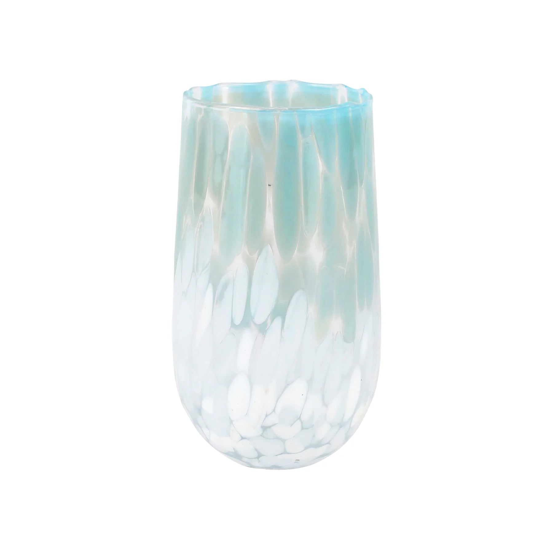 Vietri Nuvolo Light Blue & White Highball Glass