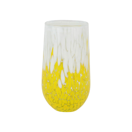 Vietri Nuvolo White & Yellow Highball Glass