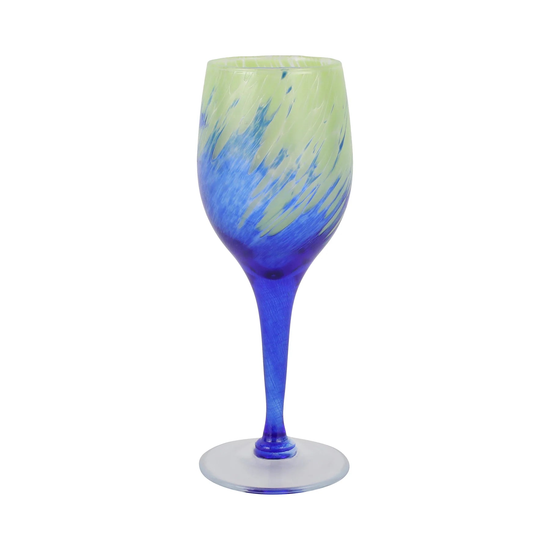 Vietri Nuvolo Green & Blue Wine Glass
