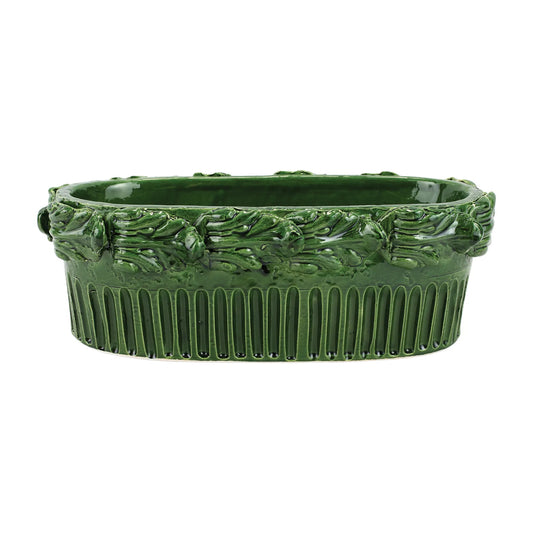 Rustic Garden Acanthus Leaf Oval Planter