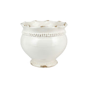 Vietri Rustic Garden Linen Dotted Round Planter
