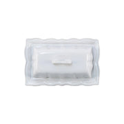 Vietri Incanto Stone White Baroque Butter Dish